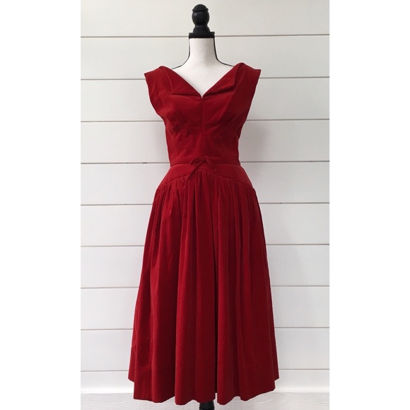 Vintage 50s Red Dress